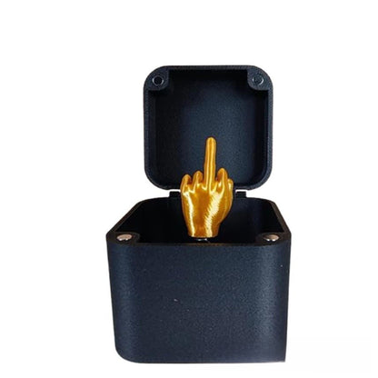 Middle Finger in A Box,White Elephont Gifts for Adults, Joke Prank Gag Quirky Gifts for Guys Men,Funny Gifts