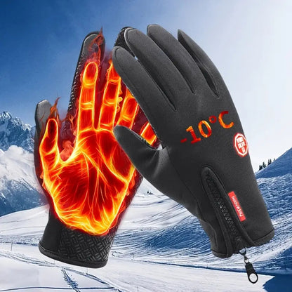 Outdoor Winter Gloves, Touchscreen andWindproof Full-Finger Gloves for Sports, Travel,and Daily Activities