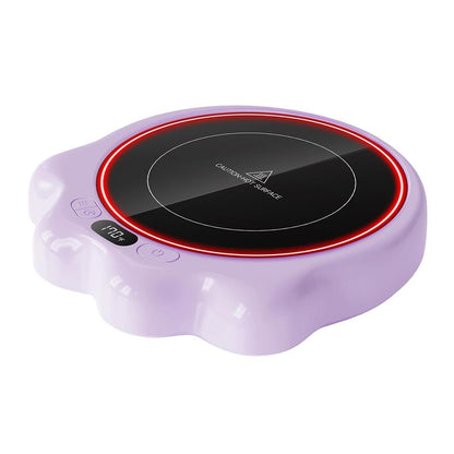 GAIATOP Coffee Mug Warmer 50W Fast-Heating Plate with Digital Display 3 Temperature Settings 2-10H Auto Shut-Off Warm Strip Indicator Lights for Tea Milk Cocoa Wood Heaters Kitchen Appliances Home Tableware Home Tableware Wooden