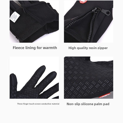Outdoor Winter Gloves, Touchscreen andWindproof Full-Finger Gloves for Sports, Travel,and Daily Activities