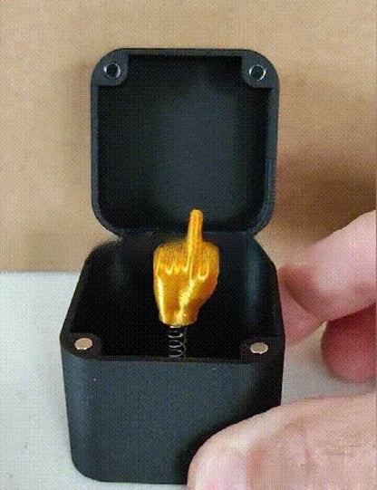 Middle Finger in A Box,White Elephont Gifts for Adults, Joke Prank Gag Quirky Gifts for Guys Men,Funny Gifts