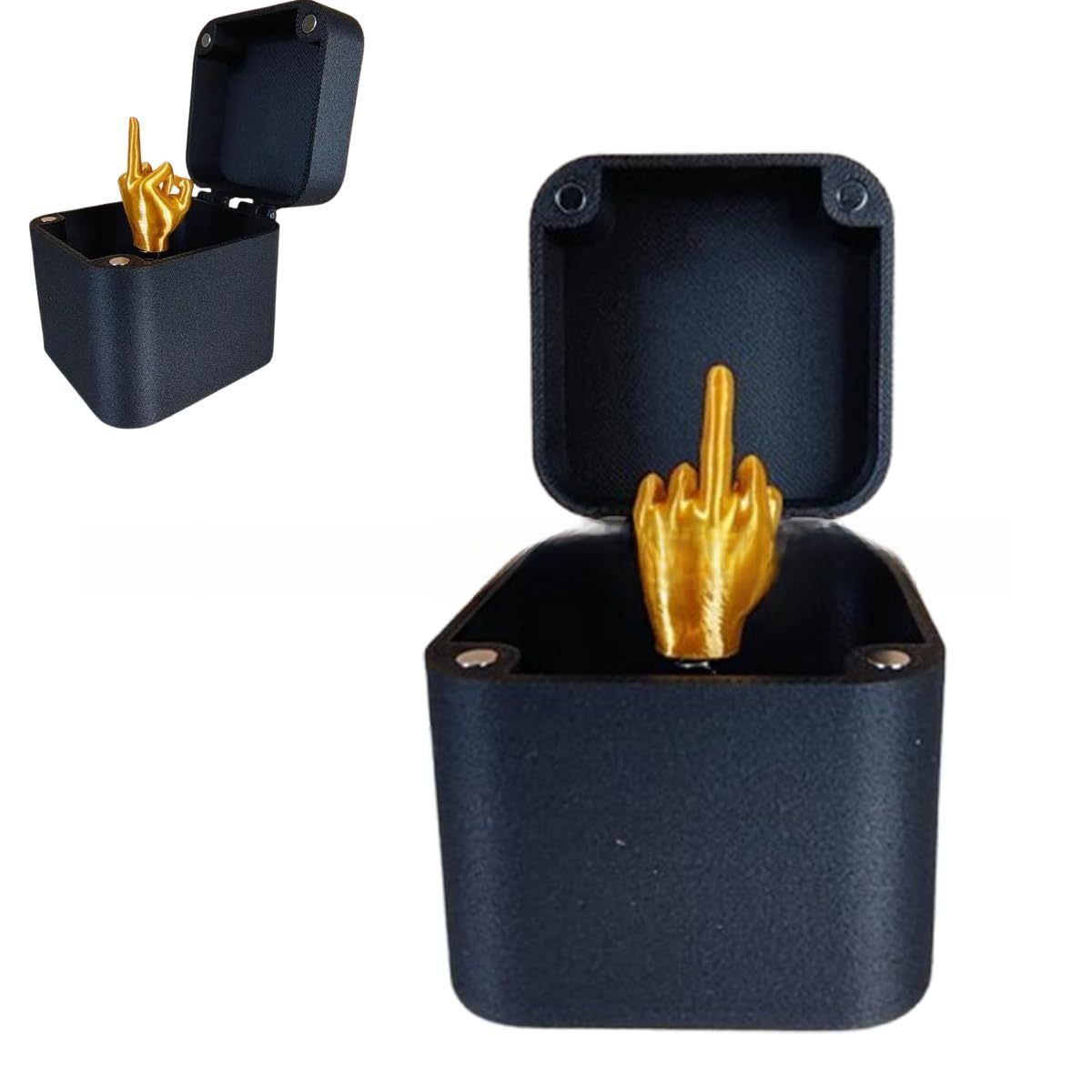 Middle Finger in A Box,White Elephont Gifts for Adults, Joke Prank Gag Quirky Gifts for Guys Men,Funny Gifts