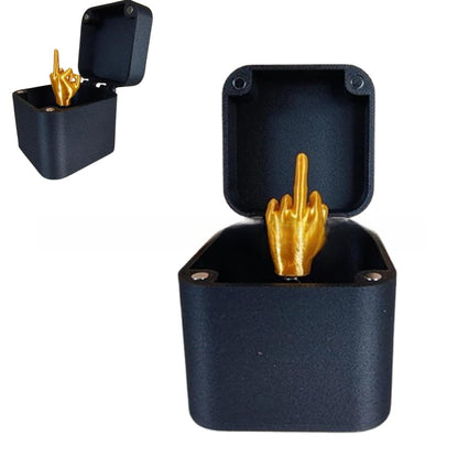 Middle Finger in A Box,White Elephont Gifts for Adults, Joke Prank Gag Quirky Gifts for Guys Men,Funny Gifts