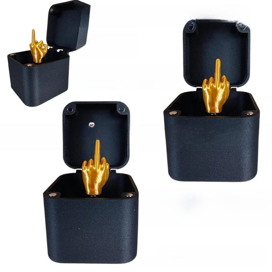 Middle Finger in A Box,White Elephont Gifts for Adults, Joke Prank Gag Quirky Gifts for Guys Men,Funny Gifts