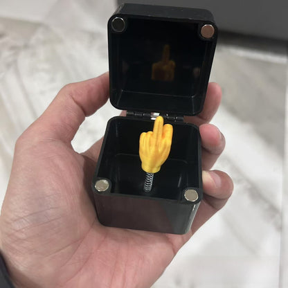 Middle Finger in A Box,White Elephont Gifts for Adults, Joke Prank Gag Quirky Gifts for Guys Men,Funny Gifts