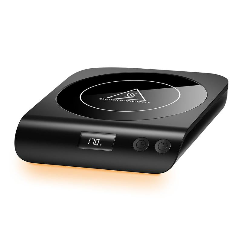 GAIATOP Coffee Mug Warmer 50W Fast-Heating Plate with Digital Display 3 Temperature Settings 2-10H Auto Shut-Off Warm Strip Indicator Lights for Tea Milk Cocoa Wood Heaters Kitchen Appliances Home Tableware Home Tableware Wooden