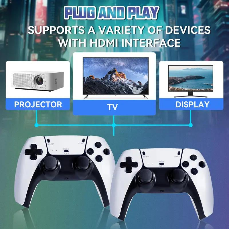 2025 New Upgraded Retrogame Console,20000+Games,Hdml Output, 2 Wireless Controller, 23+ Game Emulator, Arcade Communication Stick, Halloween Gifts,Christmas Gifts
