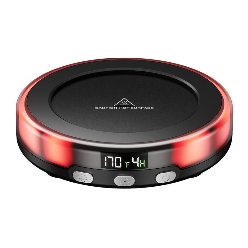 GAIATOP Coffee Mug Warmer 50W Fast-Heating Plate with Digital Display 3 Temperature Settings 2-10H Auto Shut-Off Warm Strip Indicator Lights for Tea Milk Cocoa Wood Heaters Kitchen Appliances Home Tableware Home Tableware Wooden